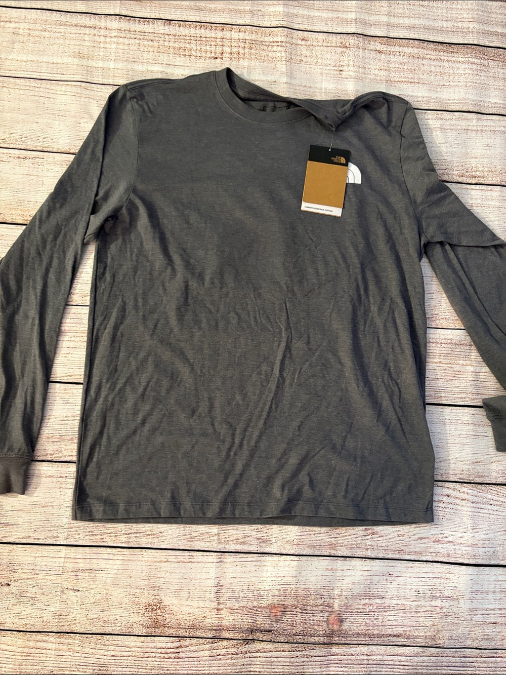 The North Face Men's Long Sleeve Crew Tee - Charcoal